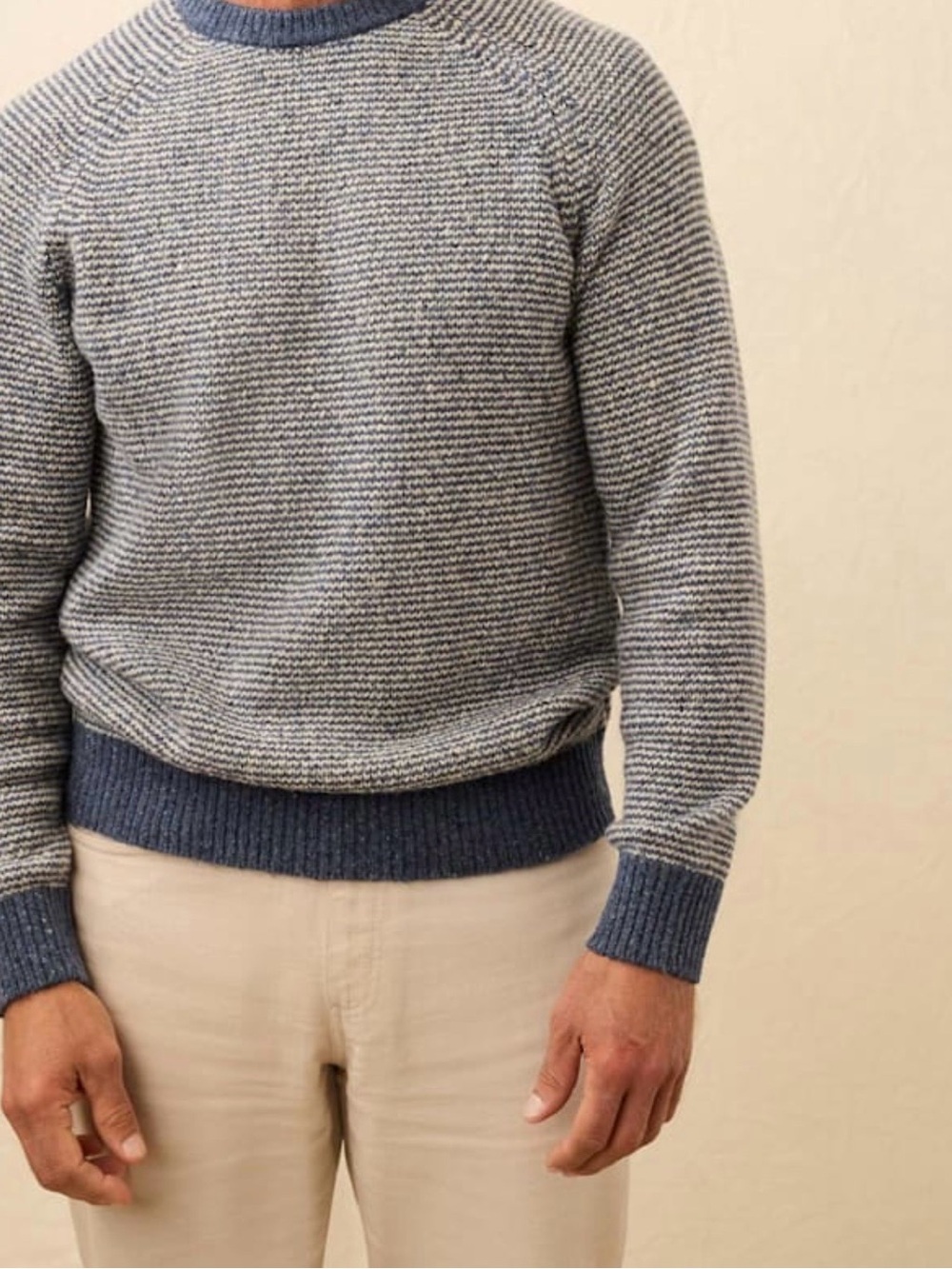 NWT Faherty Donegal Crewneck Sweater Striped